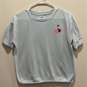 Light Blue T-Shirt With Cherry